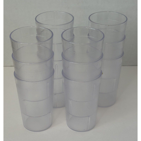 Clear Textured Plastic Juice/Water/Kids Tumbler Cup 5oz. Set of 12 Durable - Picture 7 of 7
